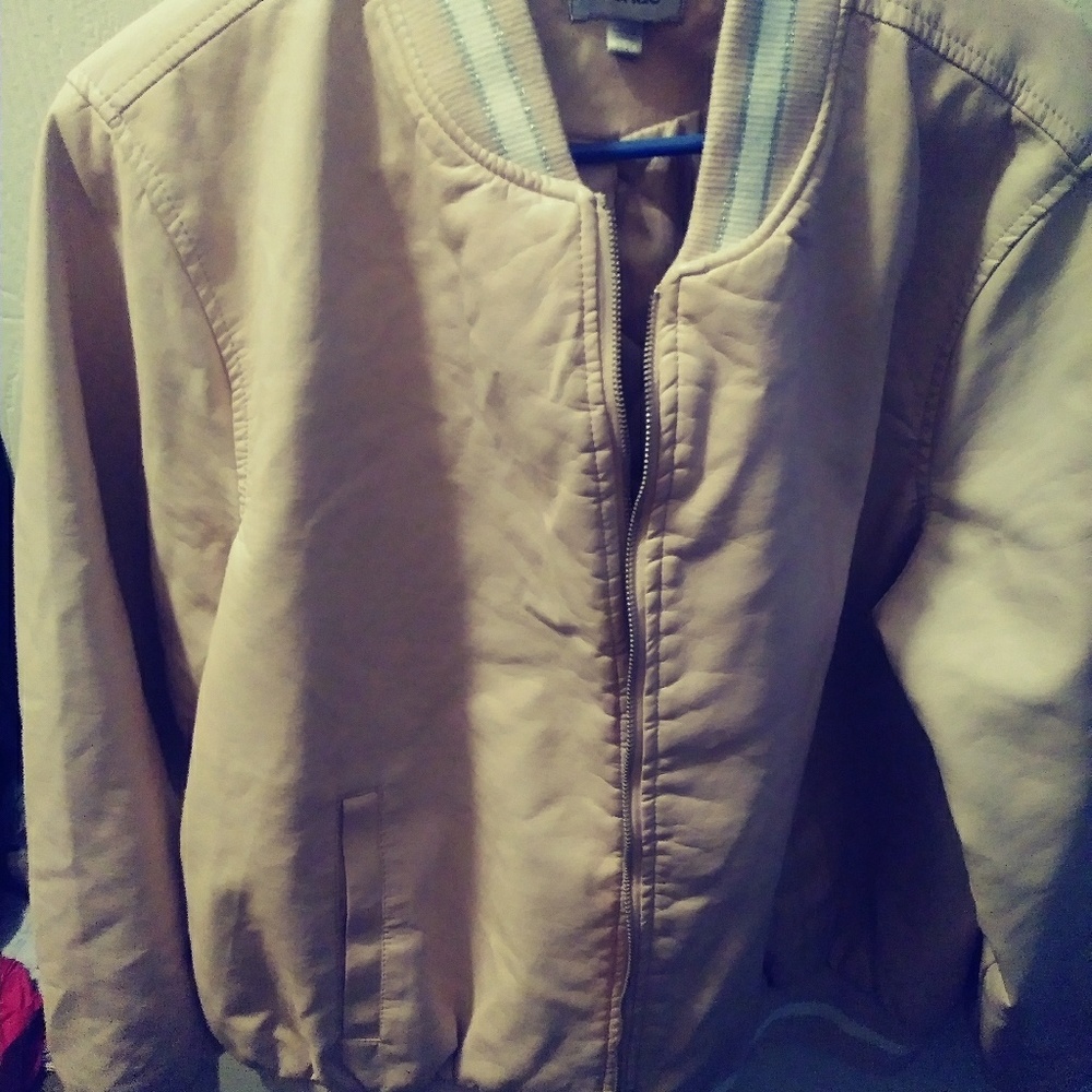 Pink varsity jacket